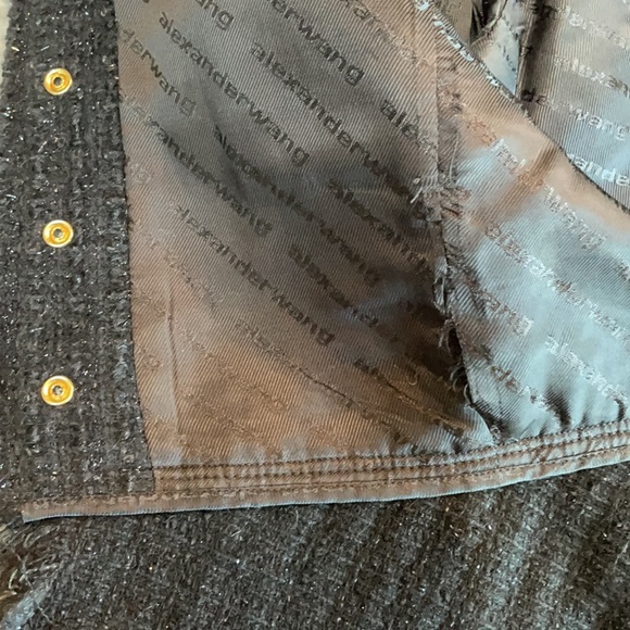 Alexander Wang short sleeve wool blend top/sweater - Picture 8 of 9